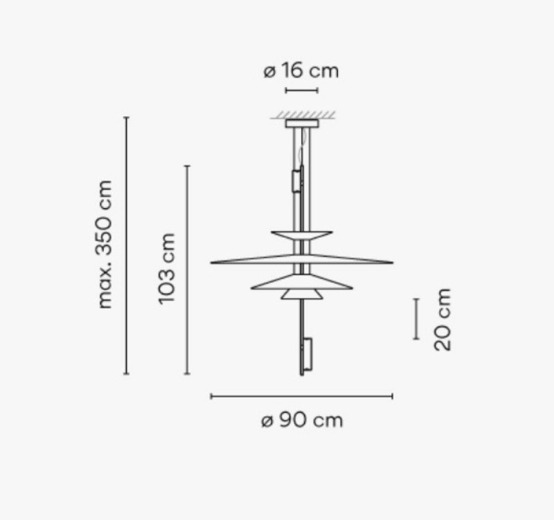 Lámpara de techo Flamingo – Vibia