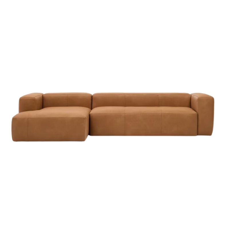 Sofá 4 Leather Blok con chaise longue