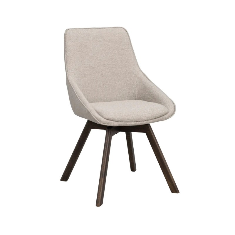 Silla giratoria Alison tejido beige