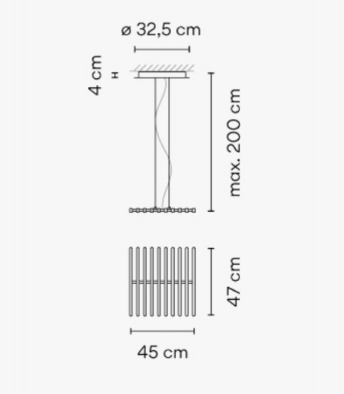 Lámpara de techo Rhythm – Vibia