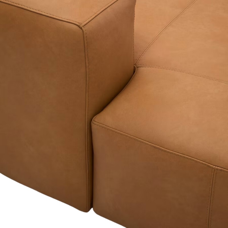 Sofá 4 Leather Blok con chaise longue