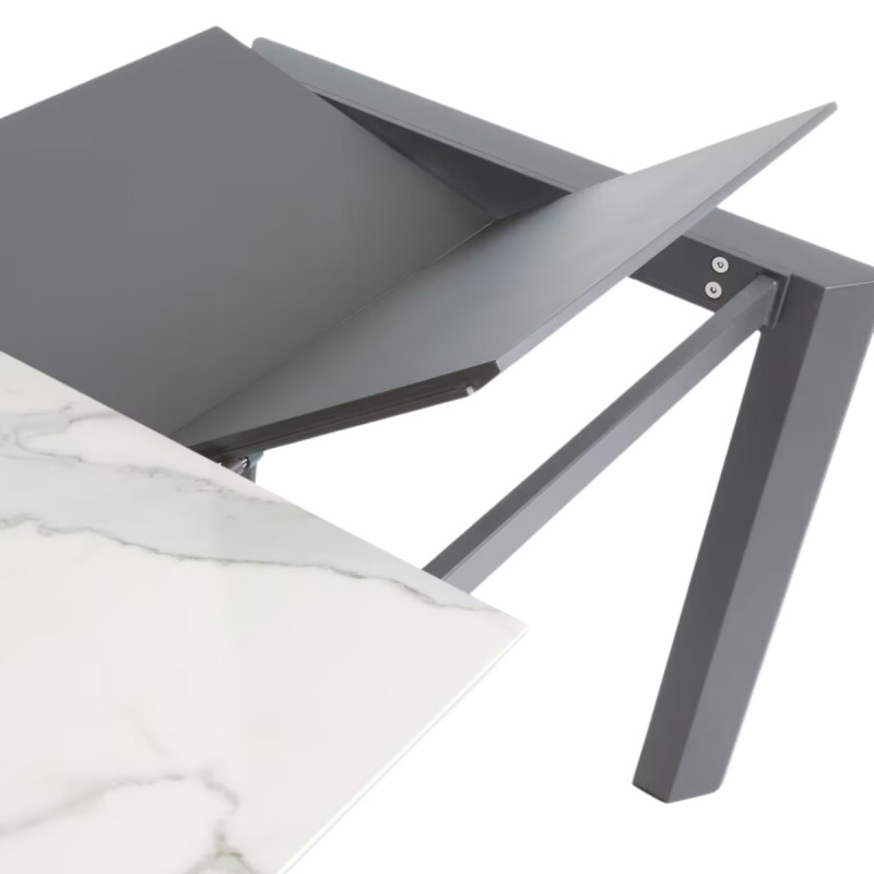 Mesa extensible negra Axis porcelánico