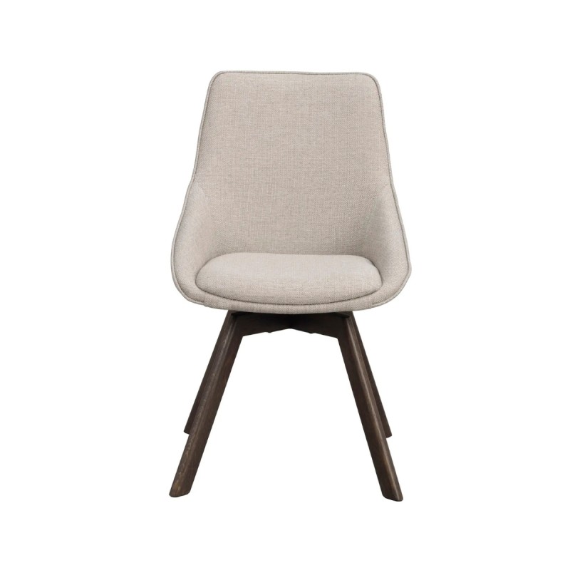 Silla giratoria Alison tejido beige