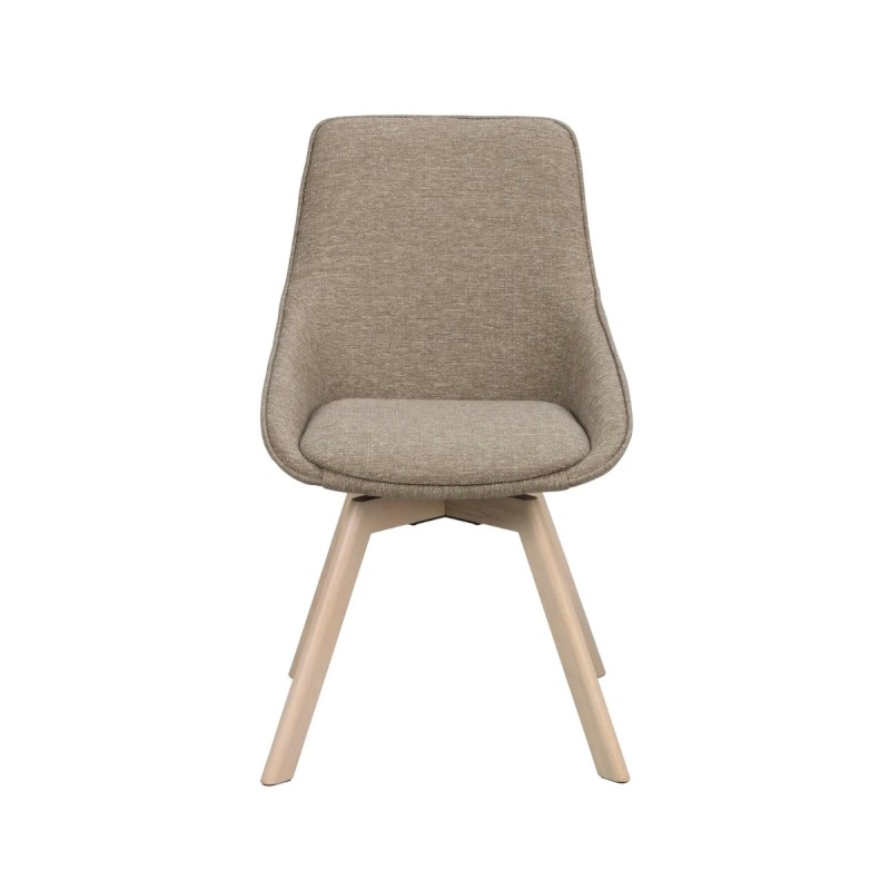 Silla giratoria Alison tejido beige oscuro