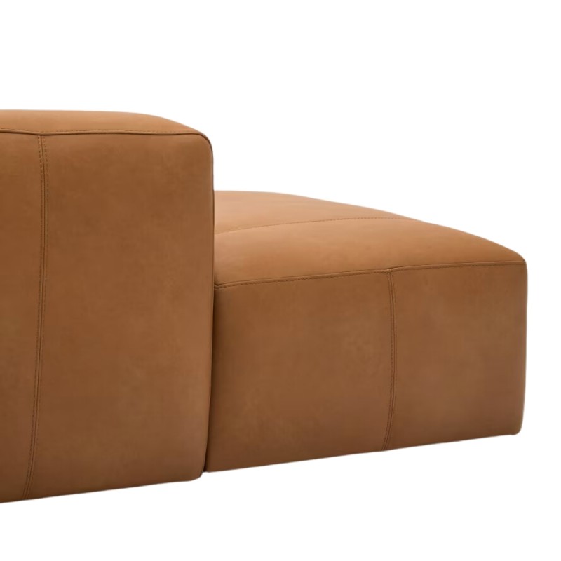 Sofá 4 Leather Blok con chaise longue