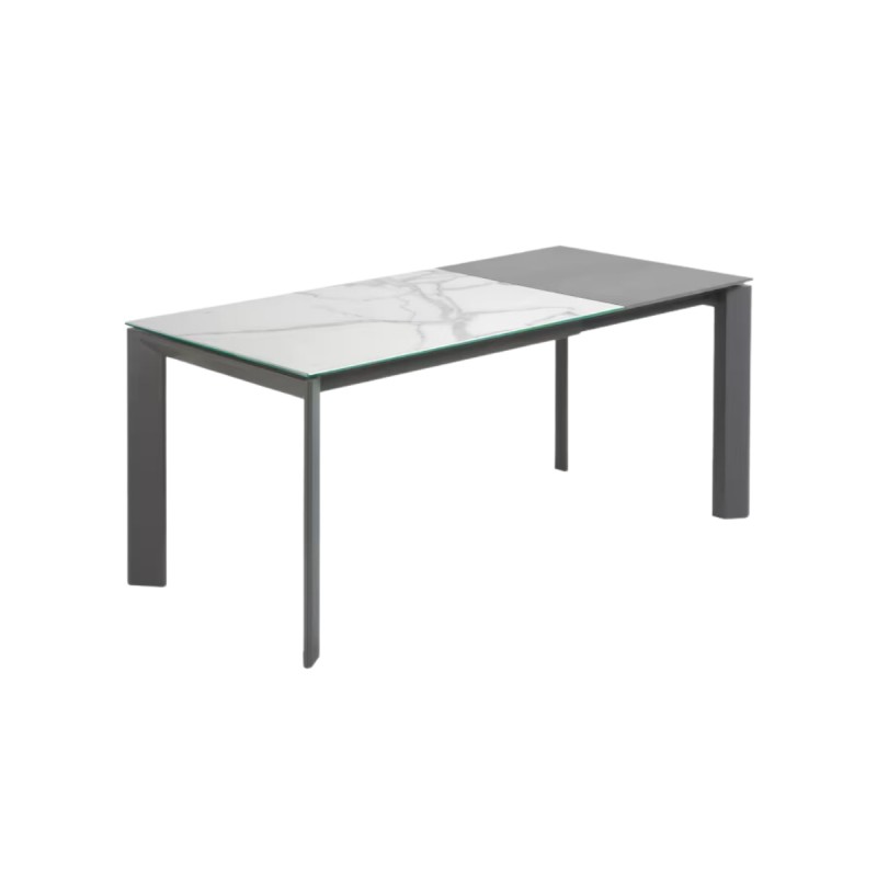 Mesa extensible negra Axis porcelánico