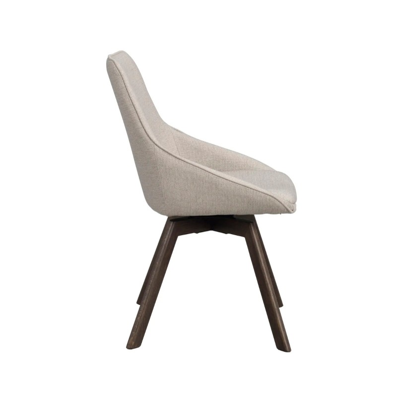 Silla giratoria Alison tejido beige