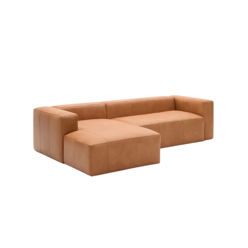 Sofá 2 Leather Blok con chaise longue