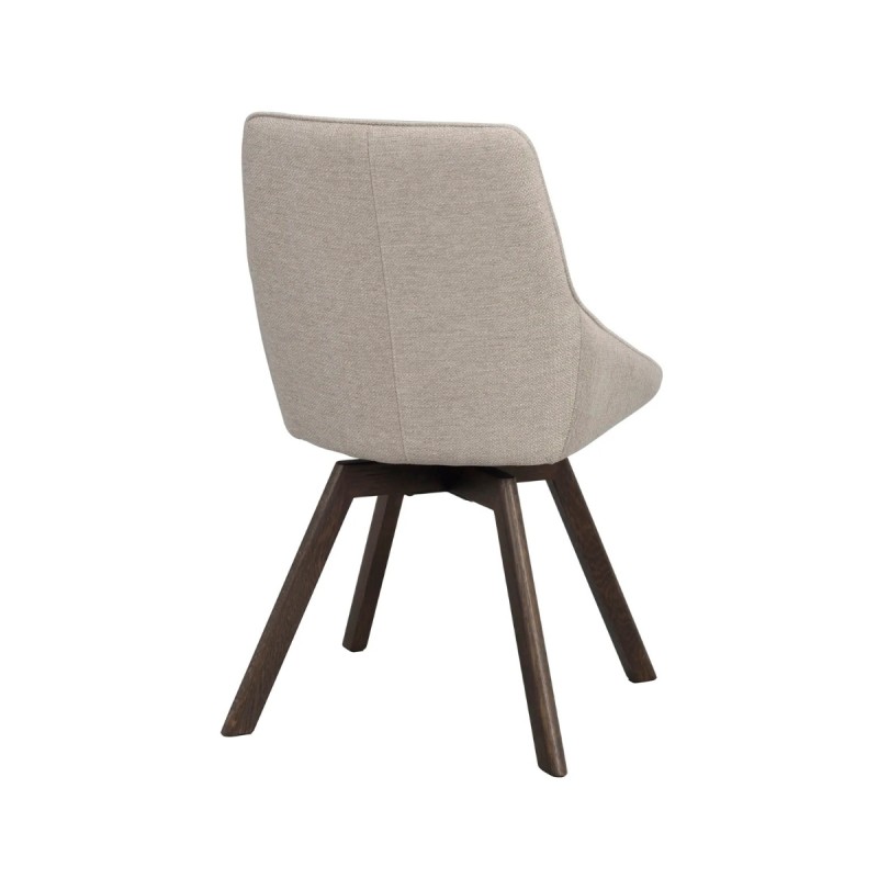 Silla giratoria Alison tejido beige