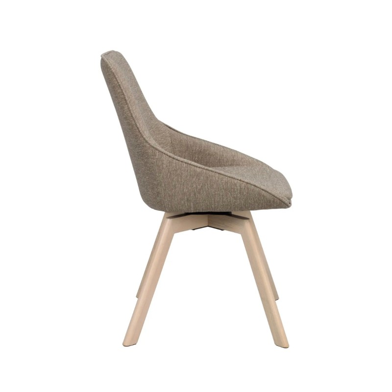 Silla giratoria Alison tejido beige oscuro