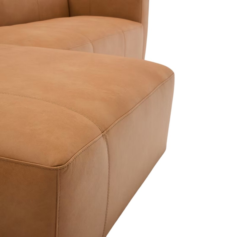 Sofá 4 Leather Blok con chaise longue