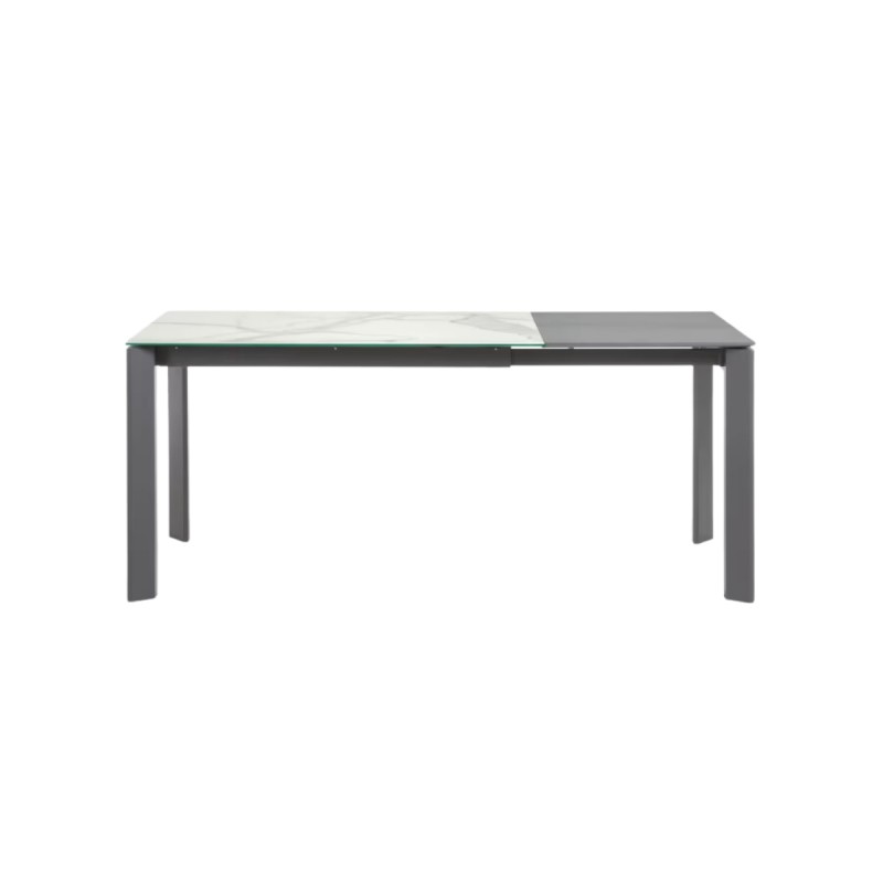 Mesa extensible negra Axis porcelánico