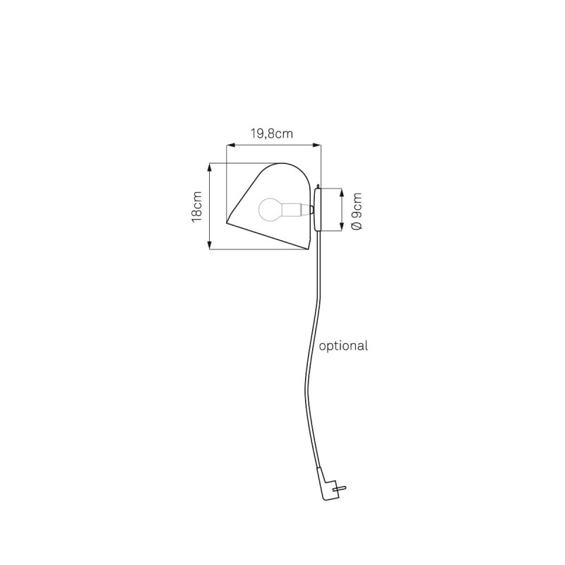 Lámpara de pared corta Tilt Wall de NYTA