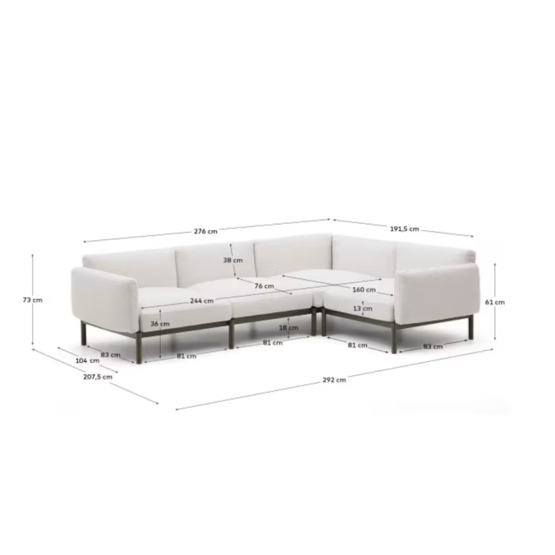 Sofá modular rinconero 5 plazas exterior Sorells