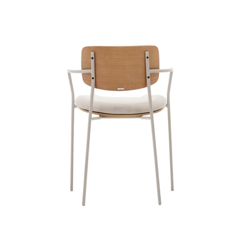 Silla apilable Maureen roble