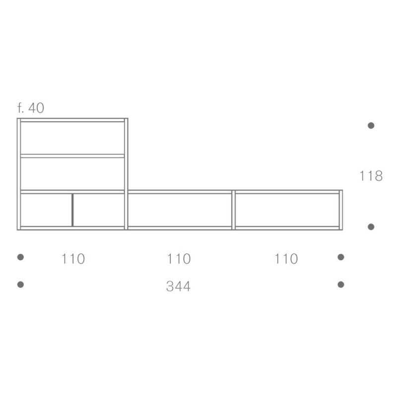 Mueble de TV Kai K3-3 - Treku