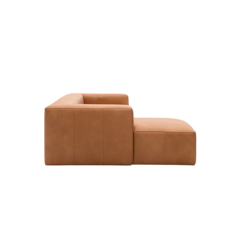 Sofá 3 Leather Blok con chaise longue