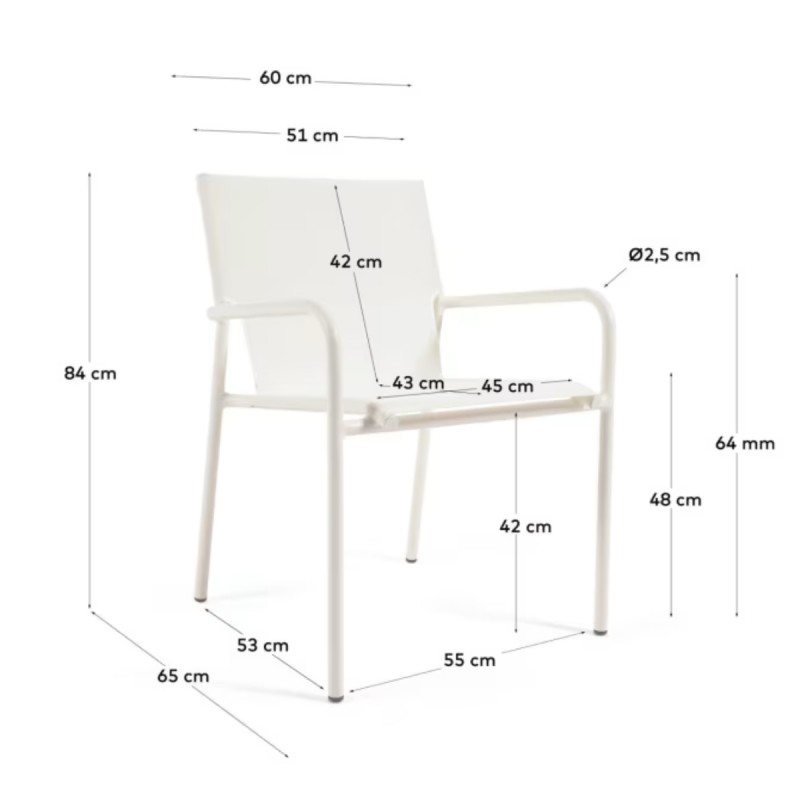 Silla exterior apilable Zaltana