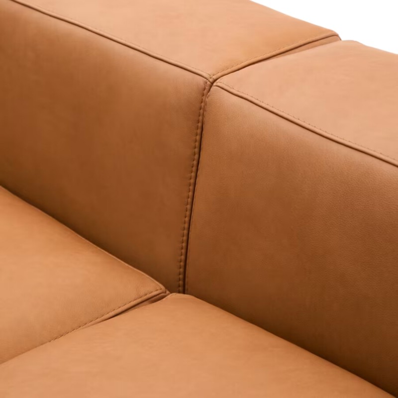 Sofá 3 Leather Blok con chaise longue