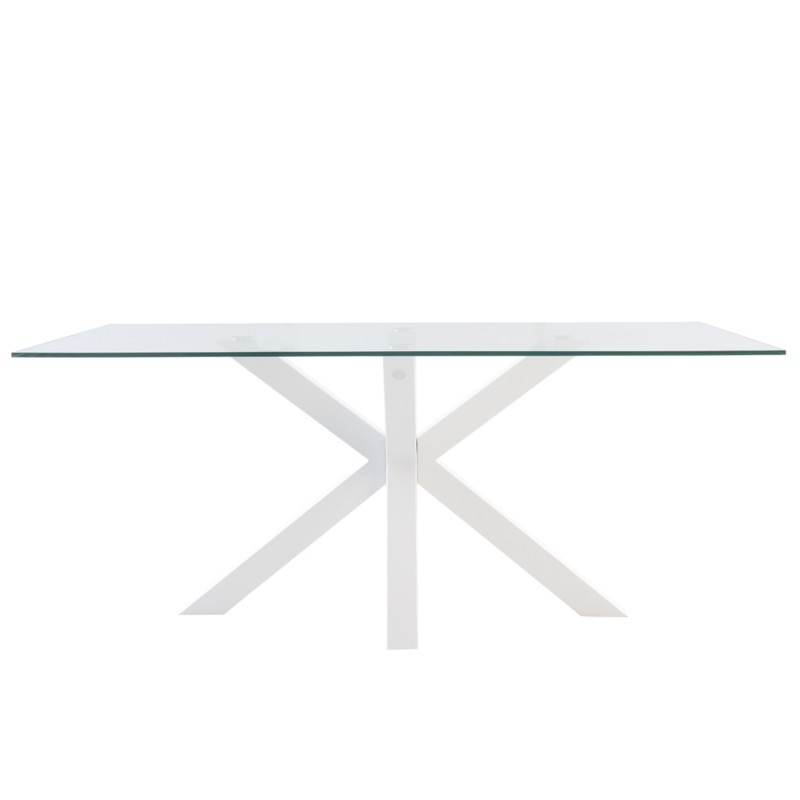 Mesa comedor Demi blanco | Sobre cristal