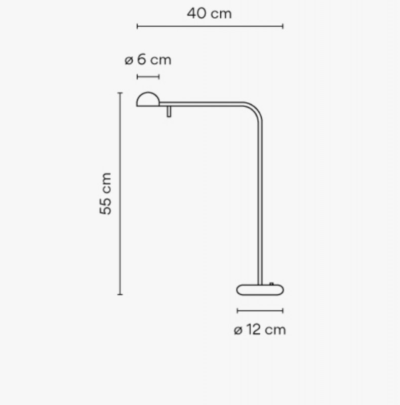 Lámpara de mesa Pin XL blanco - Vibia 