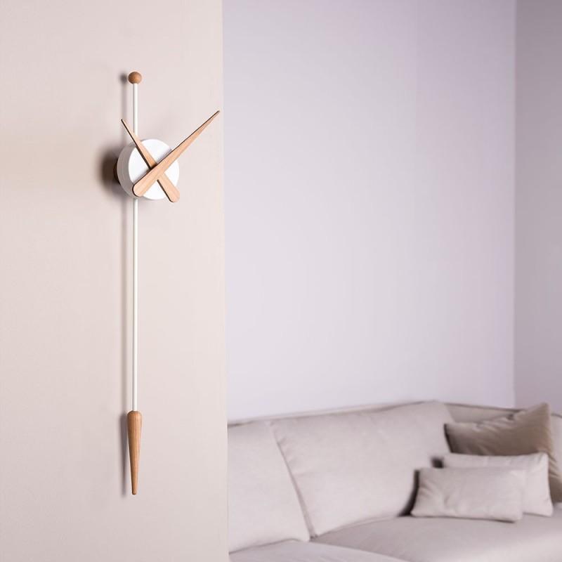 Reloj pared Punta Nomon. Fibra blanca