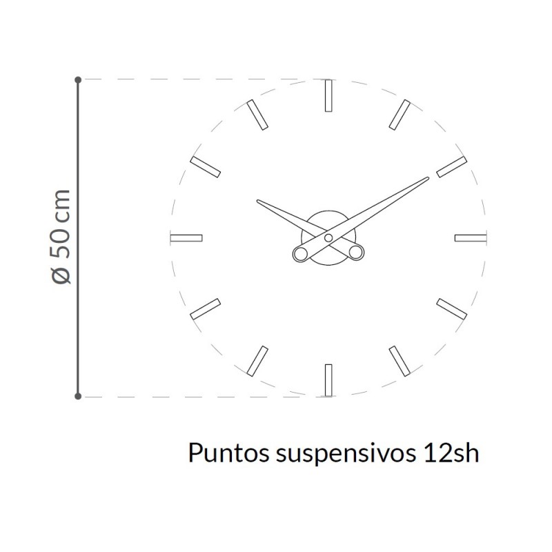 Reloj de pared Puntos Suspensivos Nomon