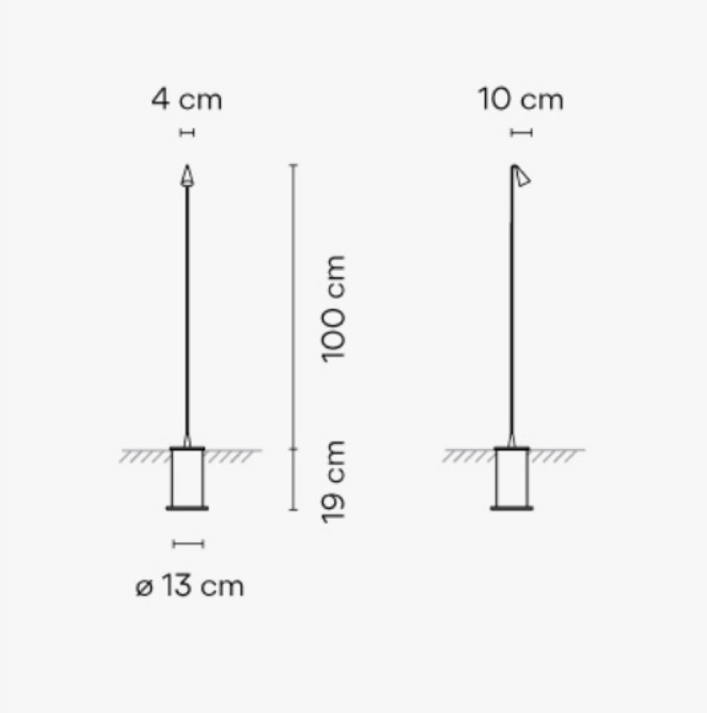 Lámpara exterior de pie Brisa 1 pieza - Vibia