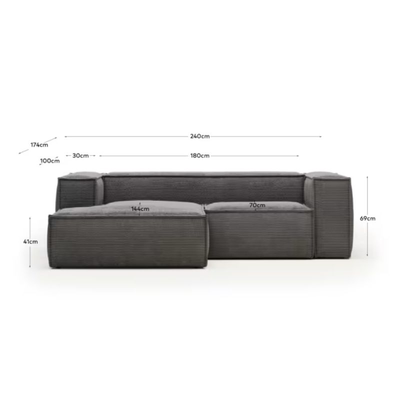 Sofa 2 Blok chaise longue izquierdo