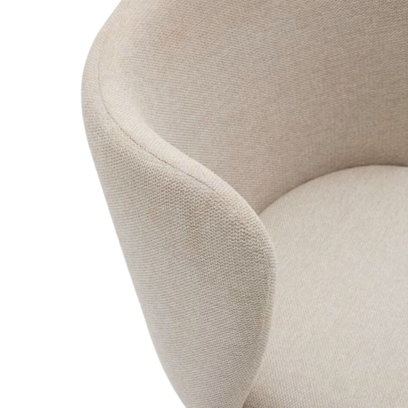 Silla Ciselia de chenilla beige