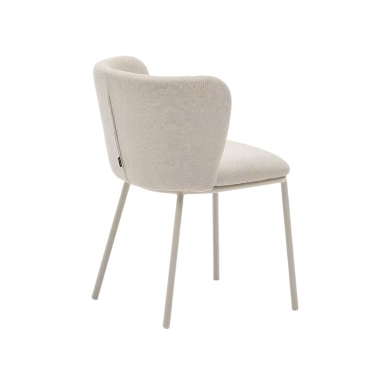 Silla Ciselia de chenilla beige