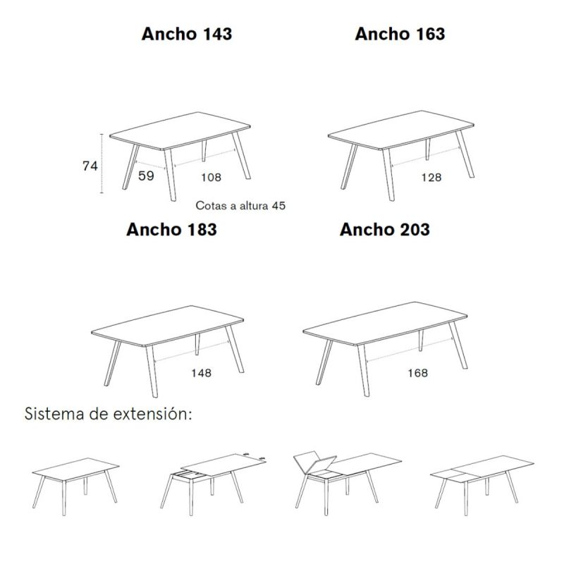 Mesa Aise Oval extensible en madera - Treku