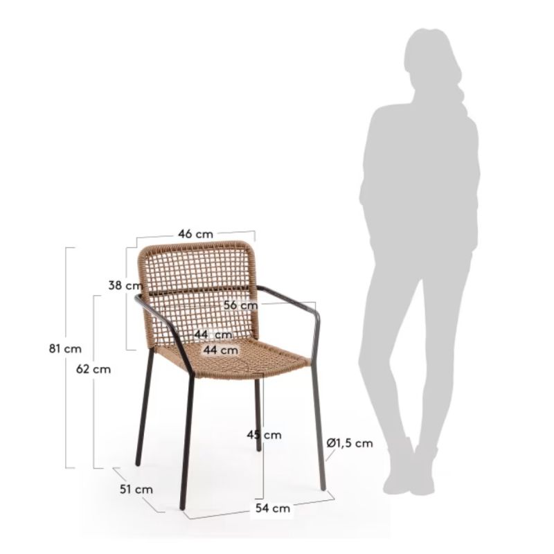 Silla exterior apilable Ellen