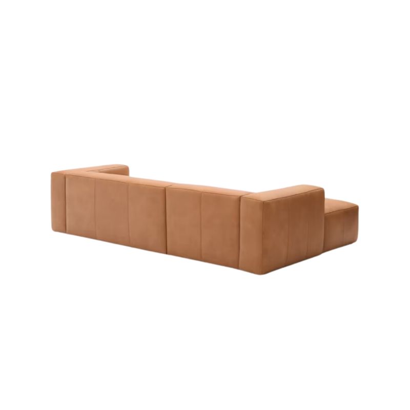 Sofá 2 Leather Blok con chaise longue