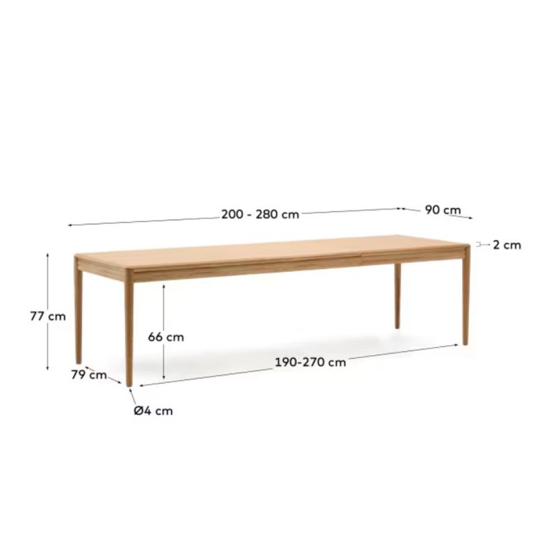 Mesa comedor extensible Lenon