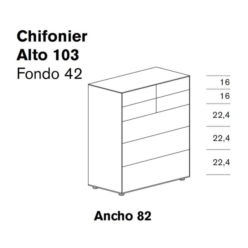 Chifonier Lauki Alto 103 - Treku