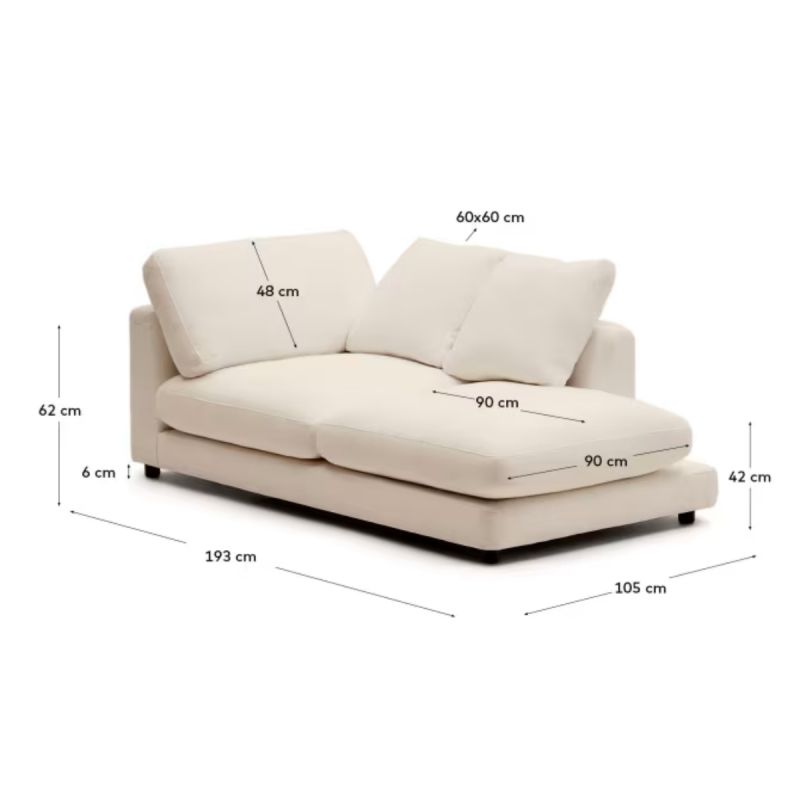 Chaise longue Gala derecho