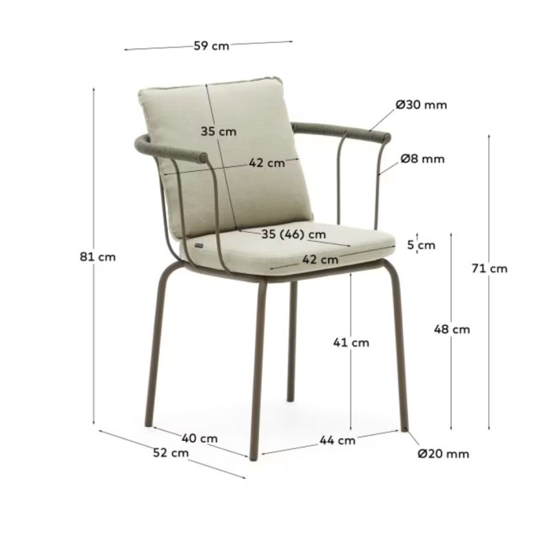 Silla exterior apilable Salguer