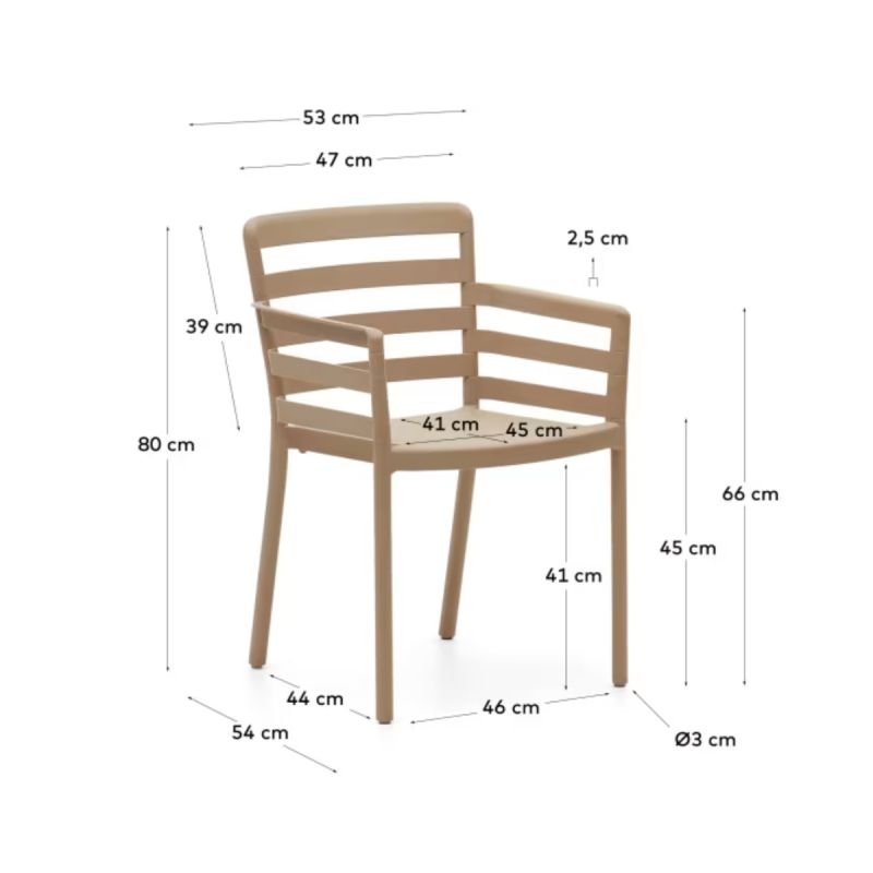 Silla apilable exterior Nariet