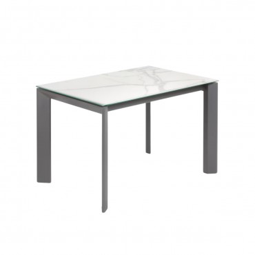 Mesa extensible negra Axis porcelánico