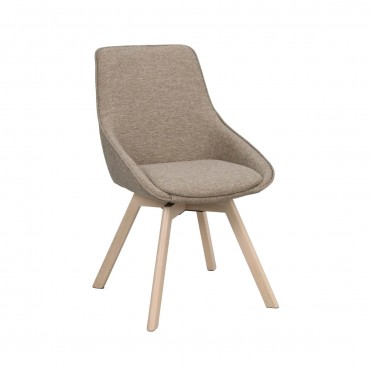 Silla giratoria Alison tejido beige oscuro