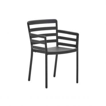 Silla apilable exterior Nariet-Negro