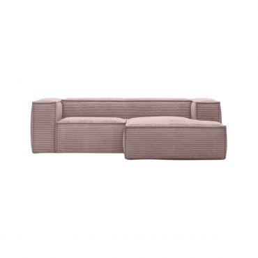 Sofa 2 Blok chaise longue derecho-Rosa