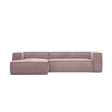 Sofá 3 Blok chaise longue izquierdo-Rosa