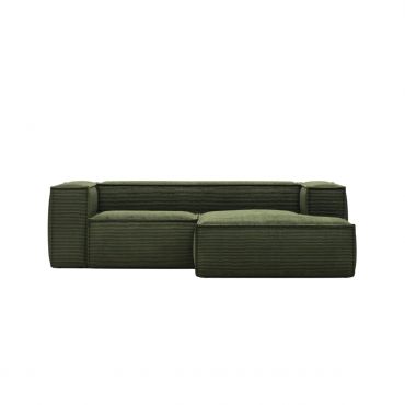 Sofa 2 Blok chaise longue derecho-Verde