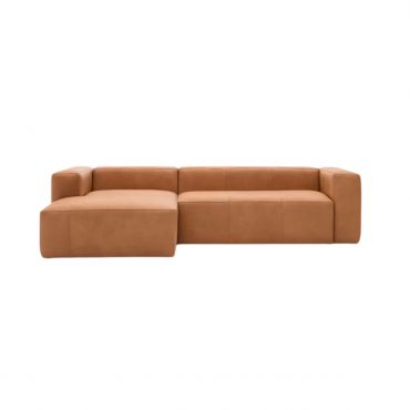 Sofá 2 Leather Blok con chaise longue