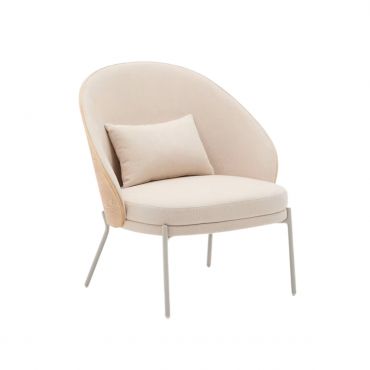 Sillón Eamy de chenilla beige