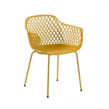 Silla de exterior Quinn-Amarillo