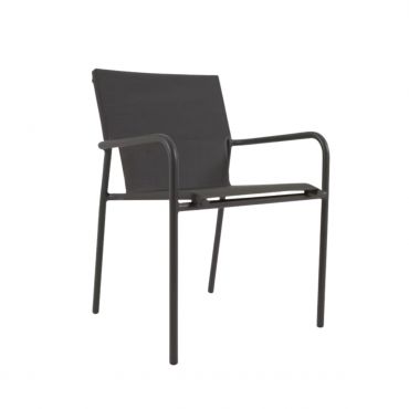 Silla exterior apilable Zaltana-Negro